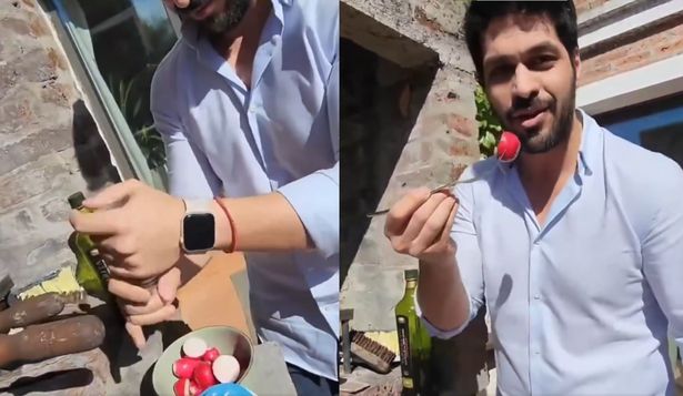 Andrés Ojeda preparó una ensalada de rabanitos el día de las Elecciones Uruguay 2024