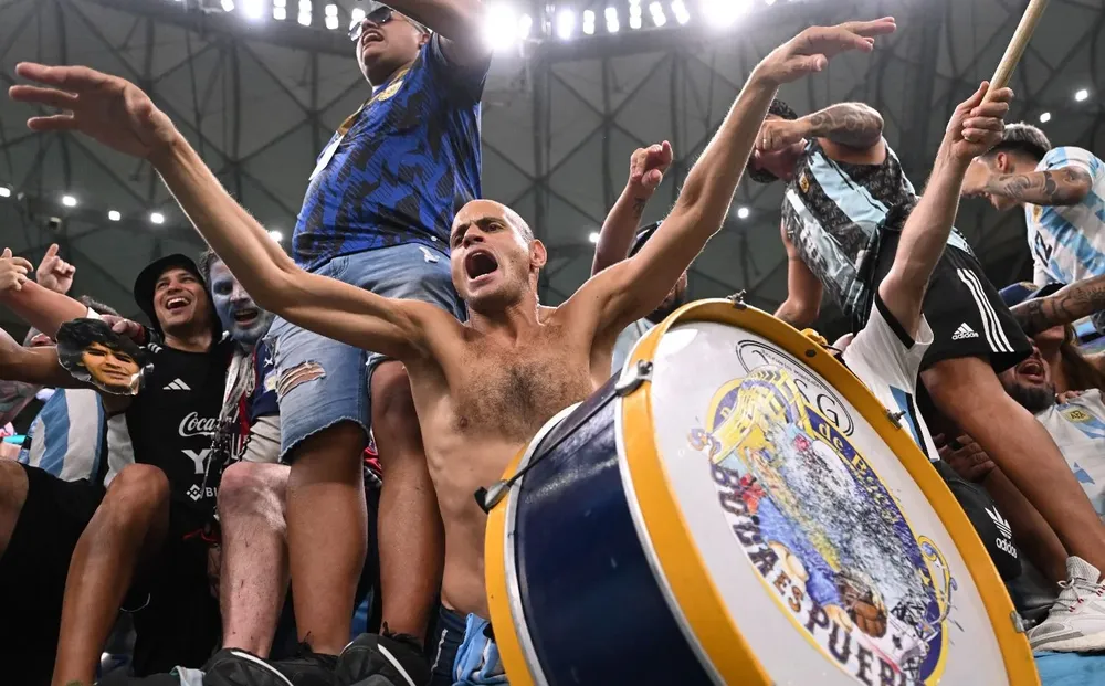 Hinchas argentinos en Doha