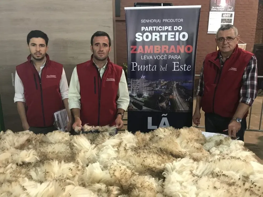 Santiago Onandi, Gerardo Oronoz y José Luis Trifoglio del departamento de lanas de Zambrano & Cía.