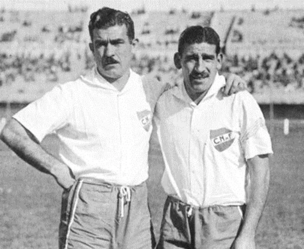 Atilio García junto a Schubert Gambetta, dos glorias de Nacional