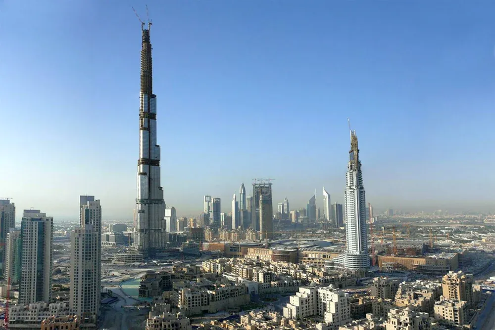 El Burj Dubai es actualmente la construcción más alta del mundo, con 800 metros.