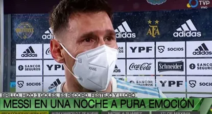 Las lágrimas de Messi tras la victoria ante Bolivia en la vuelta de los hinchas argentinos