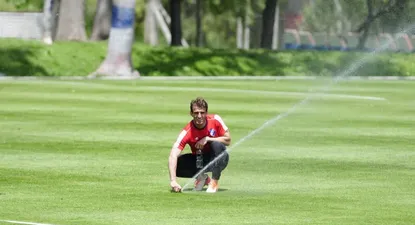 Iván Alonso, en la práctica del martes en Los Céspedes