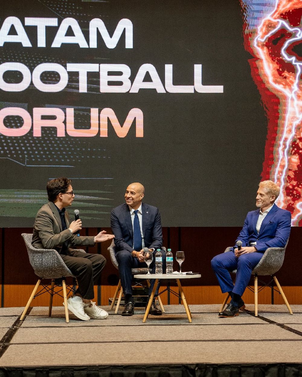 Davis Trezeguet y Martín Liberman en el Latam Football Forum