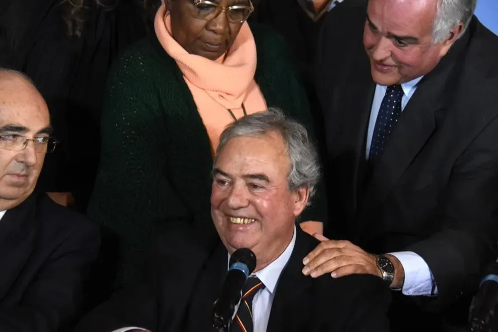 La coalición en rueda de prensa luego de la interpelación a los ministros Heber y Bustillo