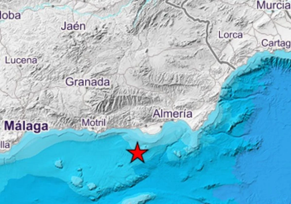 Un terremoto de magnitud 4,2 sacude las provincias de Almería y Granada.