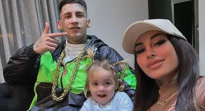 L-Gante, Tamara Baéz y su hija, Jamaica