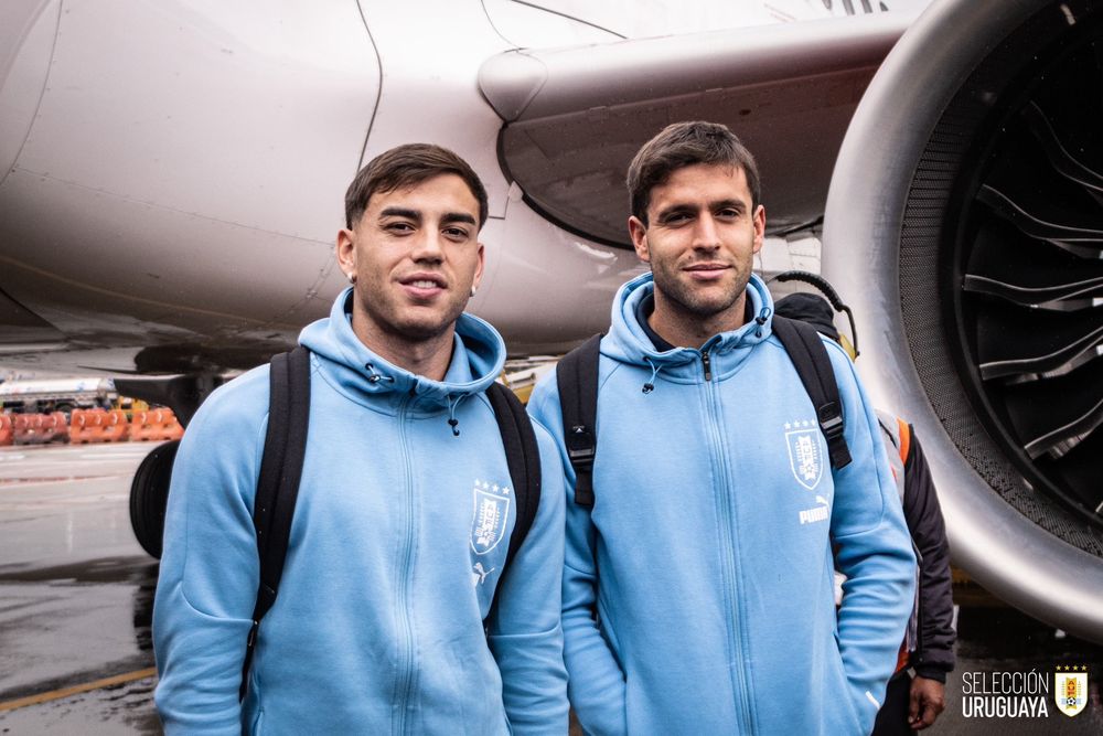 Matías Fonseca y Francisco Ginella en la selección uruguaya local