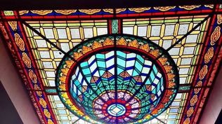 Vitral de la casa Art Decó que se demolerá en Julio Herrera y Reissig, esquina Benito Nardone