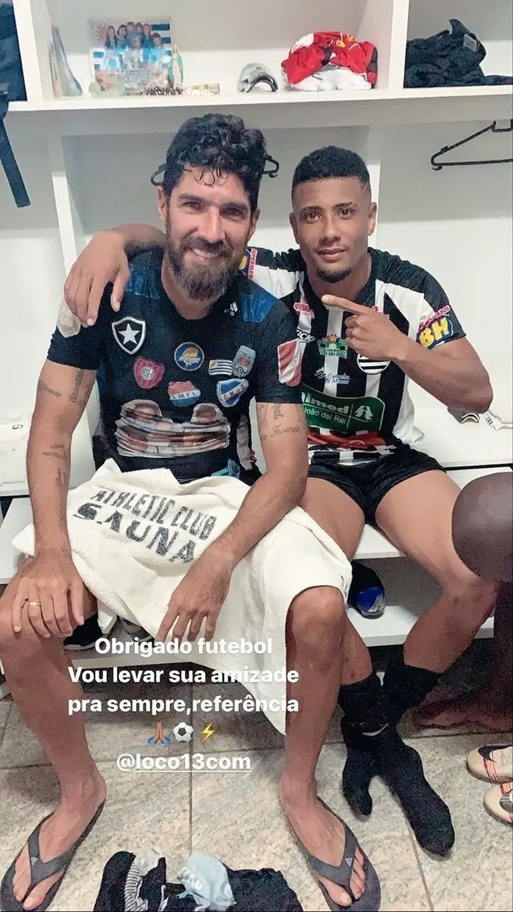 El Loco Abreu se despidió de sus compañeros en Minas Gerais