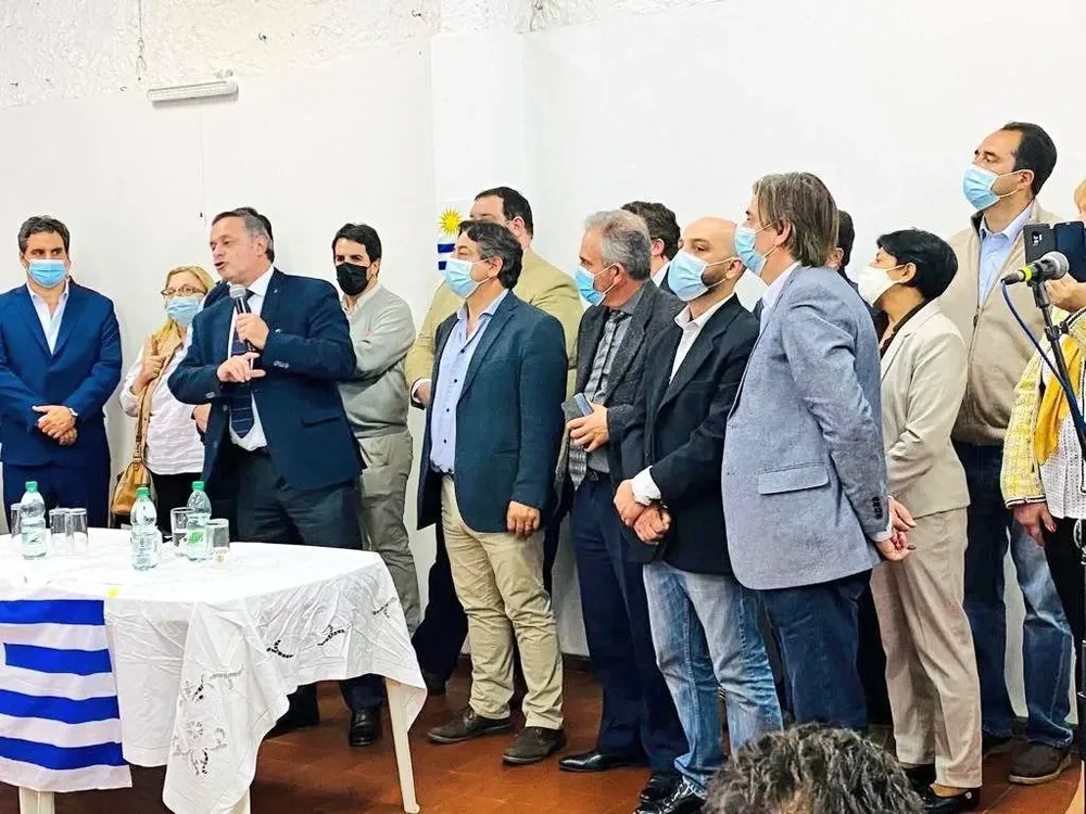 El acto era convocado por la coalición, pero no hubo representantes de Cabildo Abierto