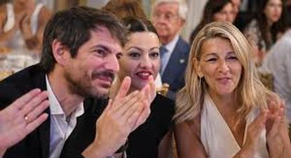 Ernest Urtasun, Sira Rego y Yolanda Díaz, de Sumar