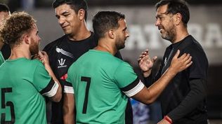 Diego Polenta y Álvaro Recoba, el Chino Recoba, en el equipo de La Coloña de la Liga Pro