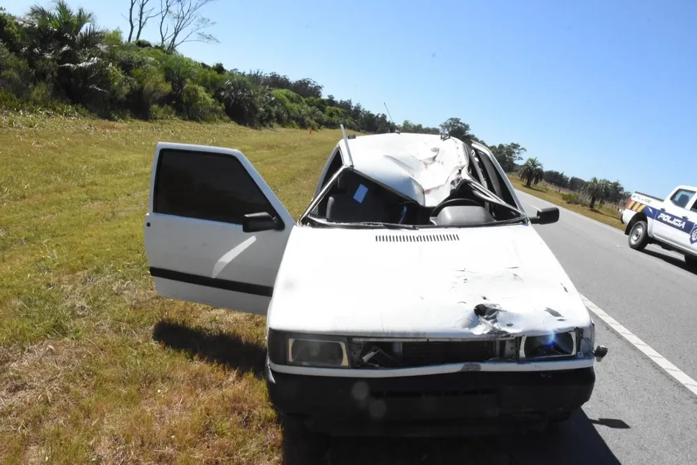 El accidente de tránsito ocurrió este domingo sobre la hora 7.30.