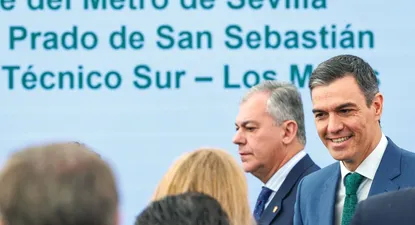 Pedro Sánchez, en un acto electoralista en Sevilla.