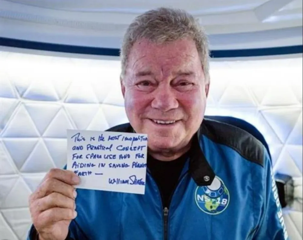 William Shatner previo al lanzamiento.