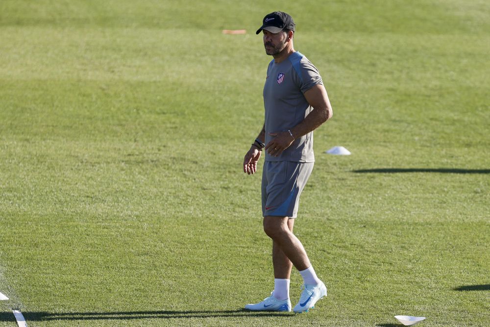 Cholo Simeone en un entrenamiento.