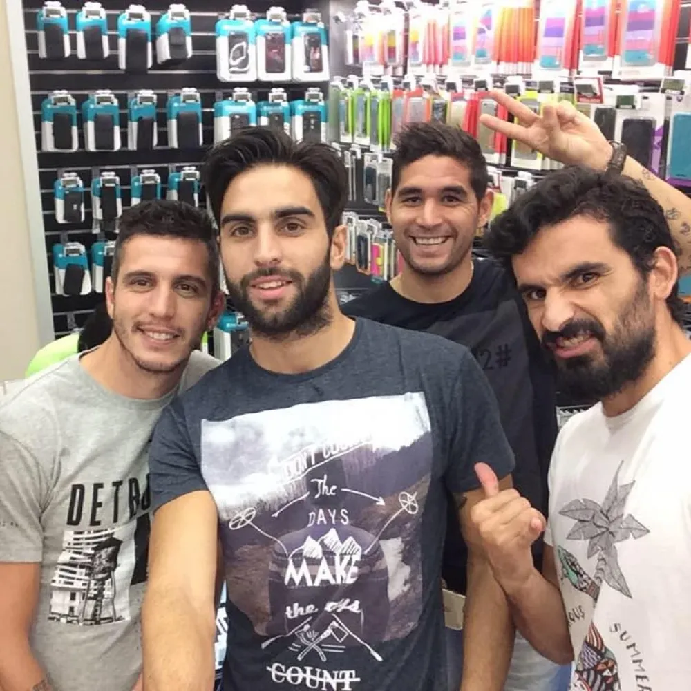 Pastorini junto a Vigneri (izq.) y Acosta (der.)