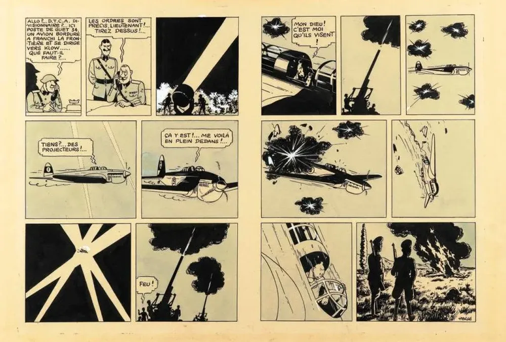 La pieza dibujada por Hergé data del año 1939