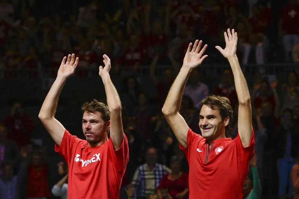 Stanislas Wawrinka y Roger Federer