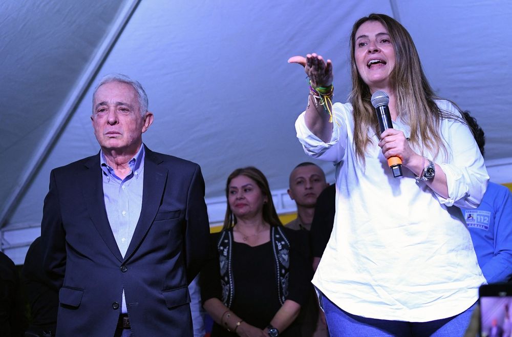 Paloma Valencia con Uribe - AFP