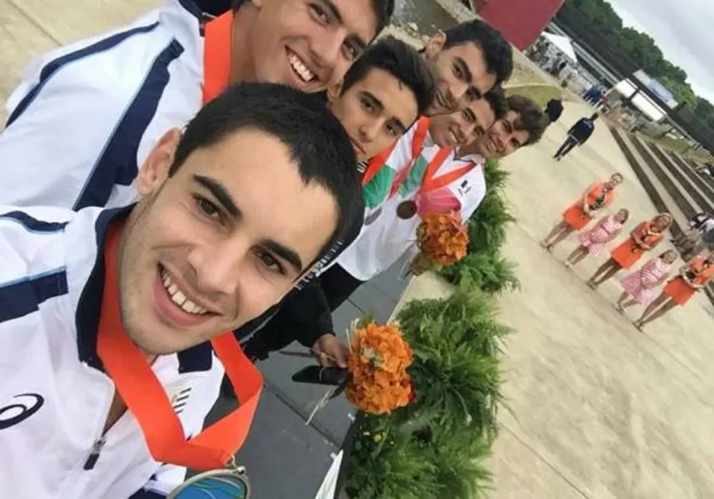 Julán Cabrera y Matías Otero en el podio