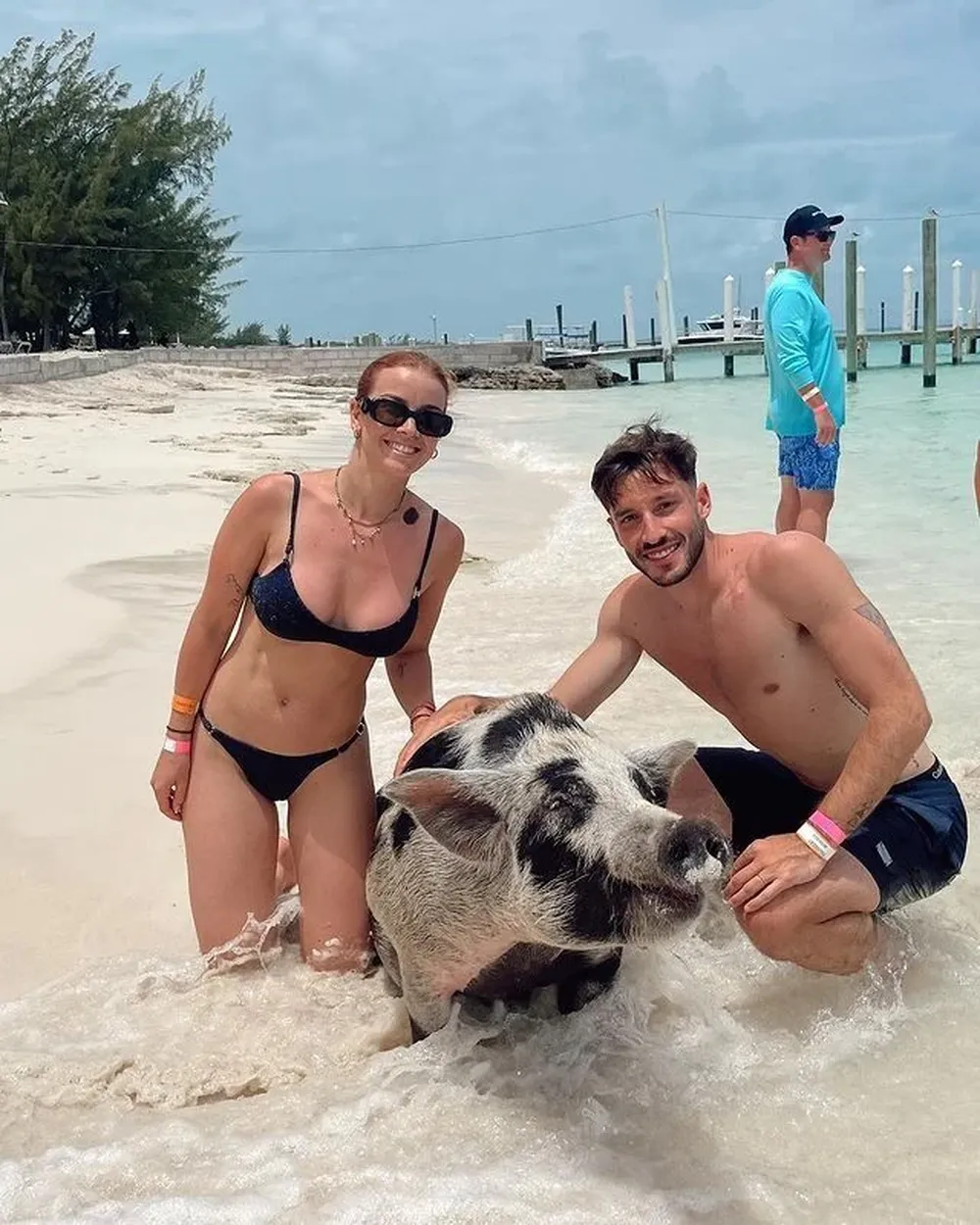 Matías Viña y Florencia Velasco en las Bahamas