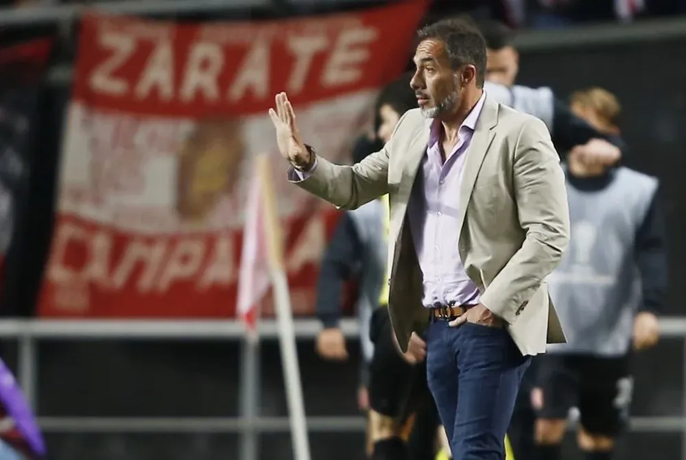 Matosas en su último partido con Estudiantes de La Plata