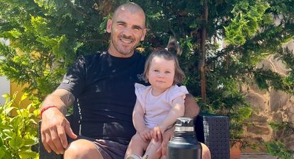 Damián Macaluso y su pequeña hija Vitta