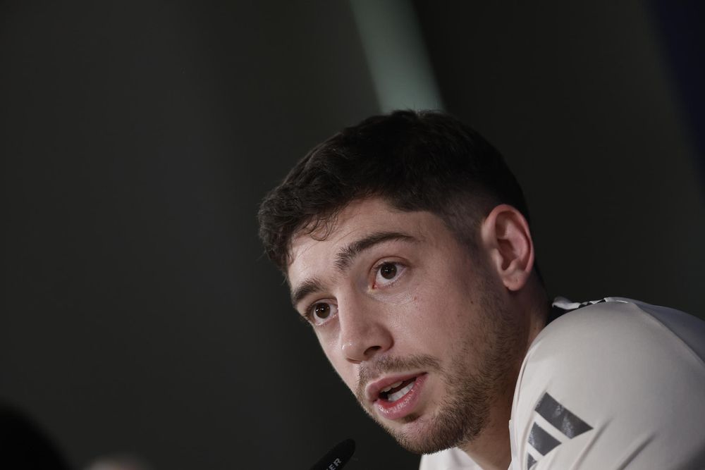 Federico Valverde en rueda de prensa.