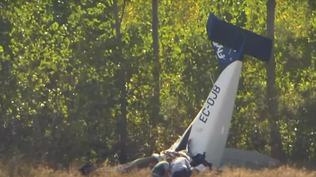 Imagen de la avioneta estrellada en Abia de las Torres (Palencia)