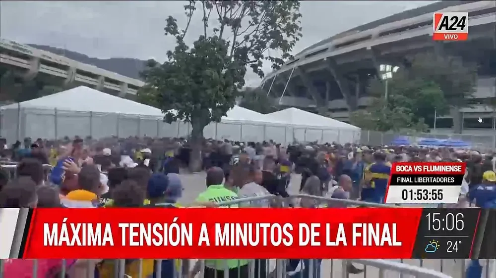 represión en el Maracaná