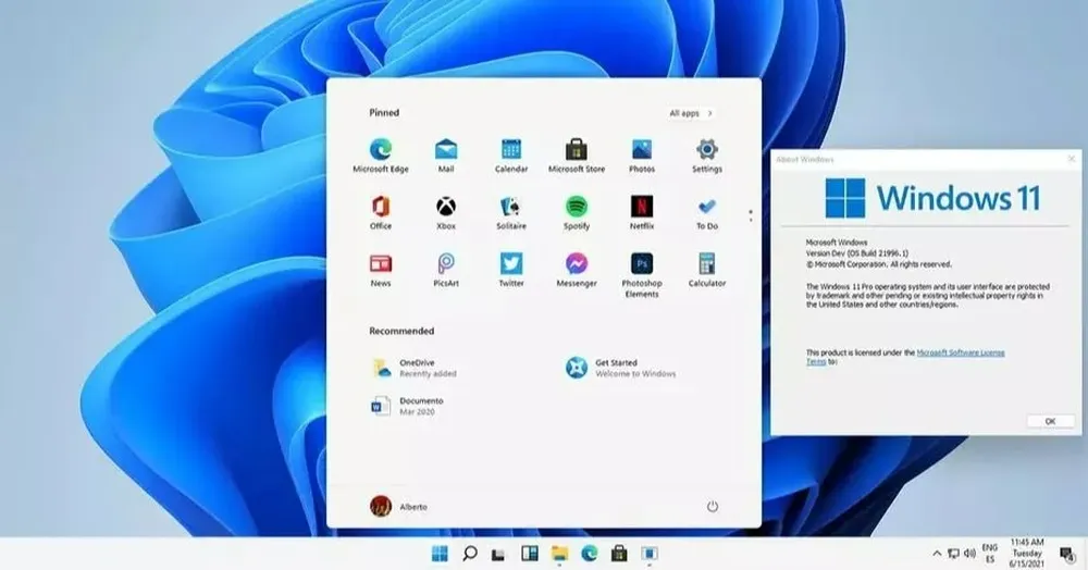 La barra de tareas tendrá a los íconos de las aplicaciones en el centro.