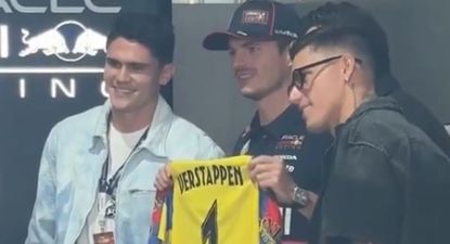 Brian Rodríguez visitó a Max Verstappen en el Gran Premio de México de Fórmula 1