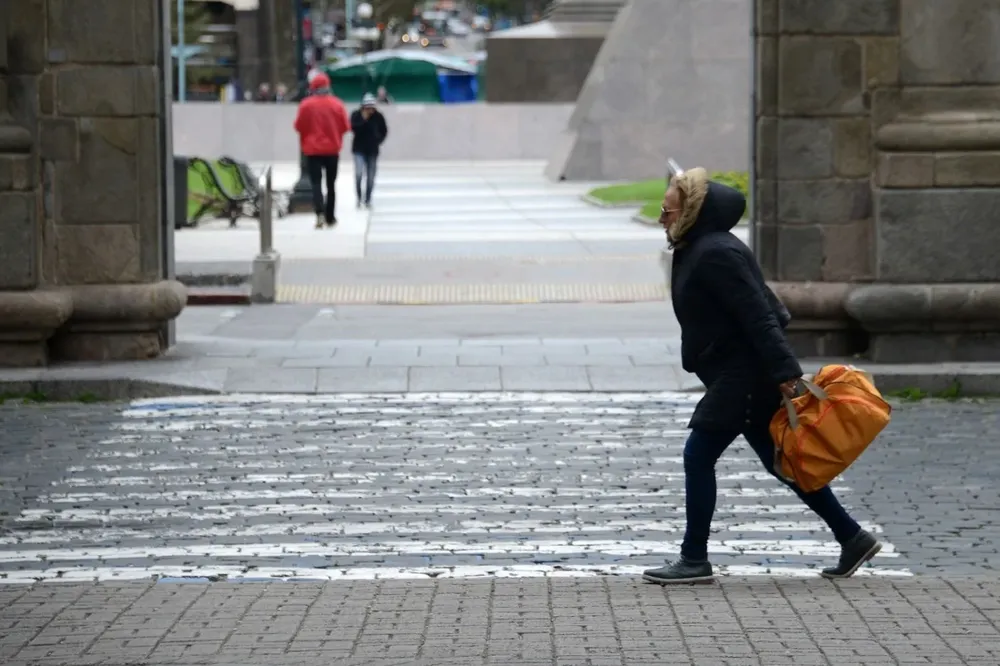 Foto de archivo de 2019: ciclón extratropical en Montevideo