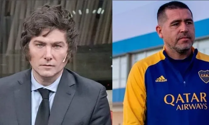 Javier Milei y Román Riquelme