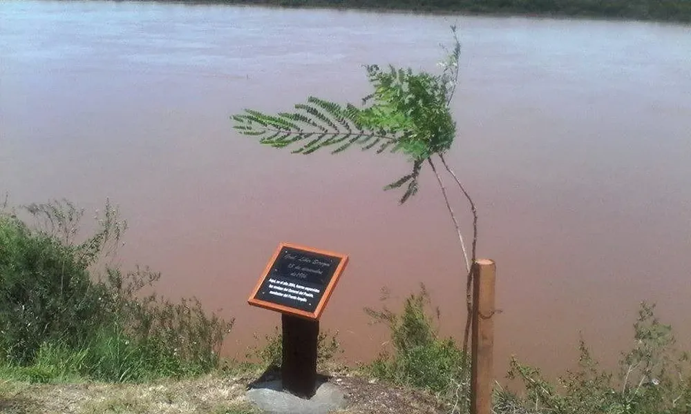 El memorial en el momento de la inauguración, en diciembre de 2013