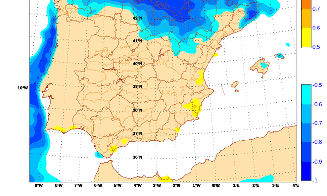 El clima se complica en España.