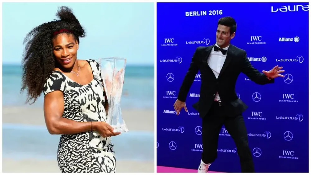 Serena Williams y Novak Djokovic