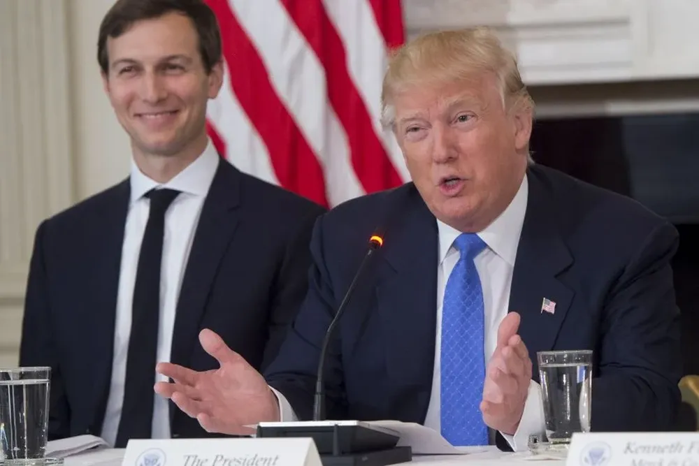 Trump y Kushner, en febrero pasado