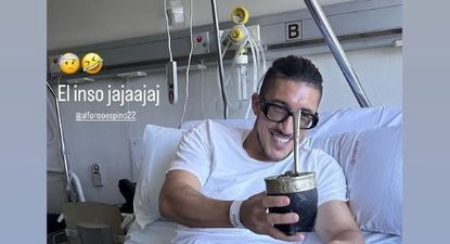Alfonso Espino esperando su operación