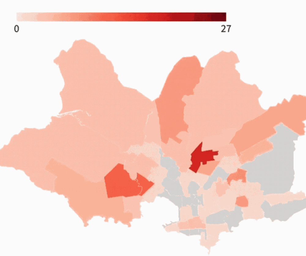 Así se mueven los homicidios en Montevideo.