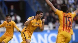 Luis Suárez anotó ante Deportivo La Coruña