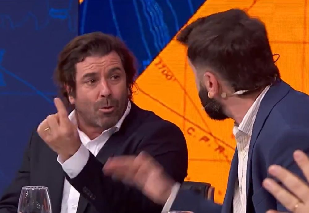 Juanchi Hounie y Daniel Márquez en plena discusión en Séptimo Día