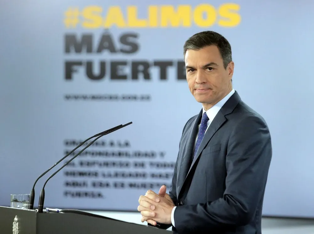 El presidente del Gobierno español Pedro Sánchez