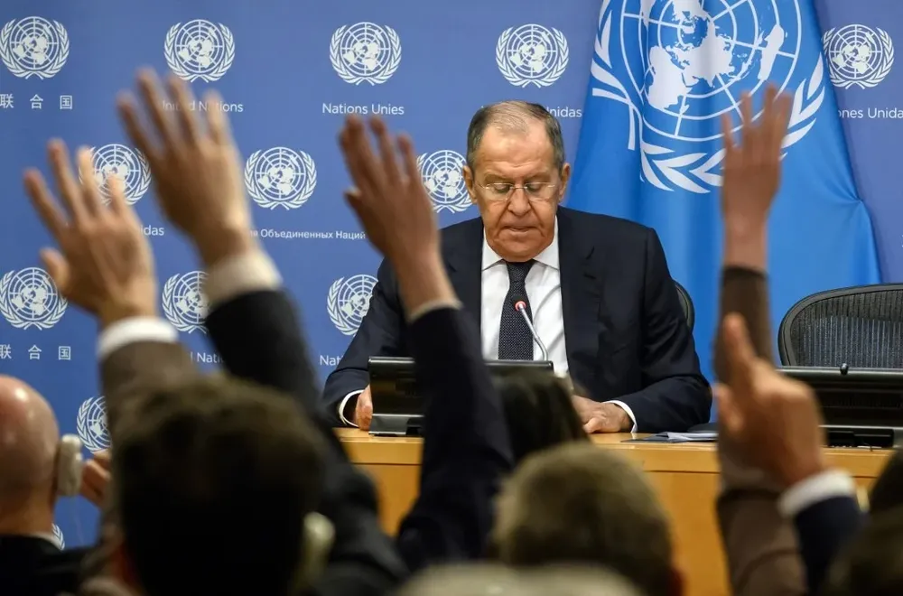 El canciller Lavrov contesta preguntas de la prensa después de su intervención en la Asamblea General de la ONU