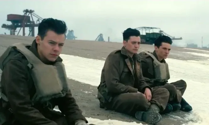 Escena de Dunqerque con el músico Harry Styles