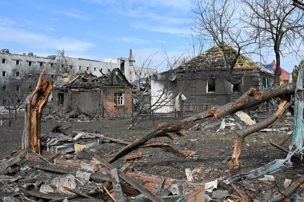 Destrozos en Kharkiv, Ucrania