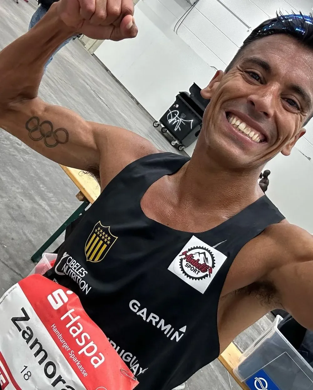 Andrés Zamora tras batir el RN de maratón