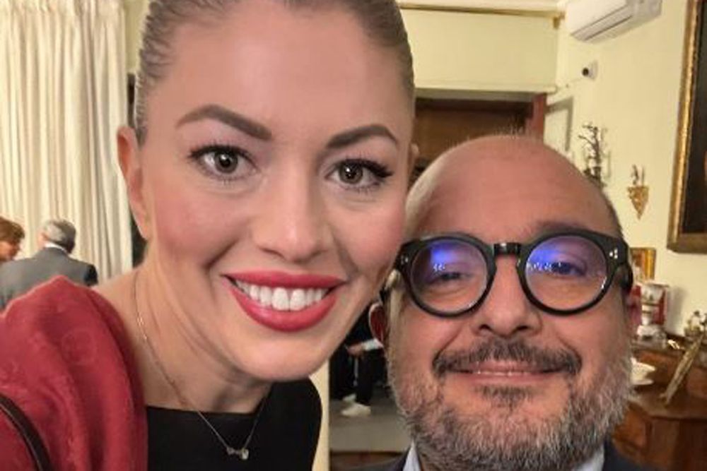 El exministro de Cultura de Italia, Gennaro&nbsp; Sangiuliano, y la influencer Maria Rosaria Boccia
